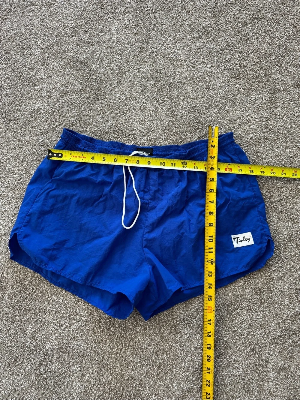 Men’s Vintage Tinley Cobalt Blue Running Shorts - Made in USA